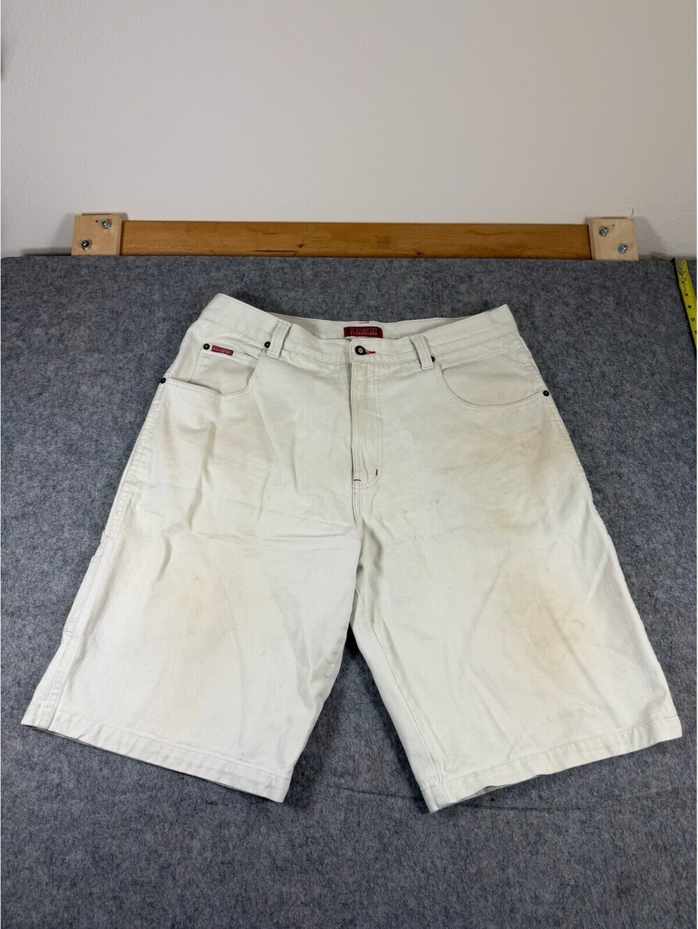 Vintage Paco Sport Mens Cargo Shorts Size 40 Beige Utility Pocket